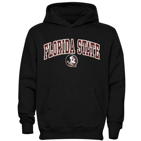 Florida State Seminoles Youth Black Midsized Pullover Hoodie