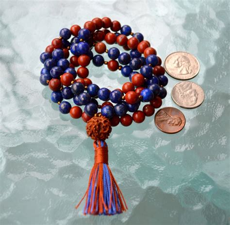 Third Eye Chakra Mala, Lapis Lazuli Mala beads Necklace, Lapis Jewelry