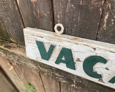 Vintage Vacancy Sign Antique Wooden Hotel Room Sign Bed and | Etsy