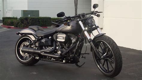 Harley Davidson Breakout Exhaust / Softail Big Radius Black or Chrome ...