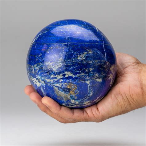 Genuine Polished // Lapis Lazuli Sphere + Round Acrylic Stand // v.1 ...