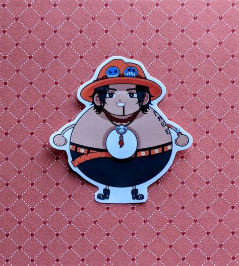 Ace Donut Sticker, One Piece Straw Hat Pirates Designed & Sold By Ishan Chawla