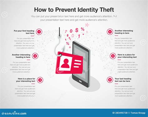 Infographic Template for How To Prevent Identity Theft Stock Vector - Illustration of risk ...