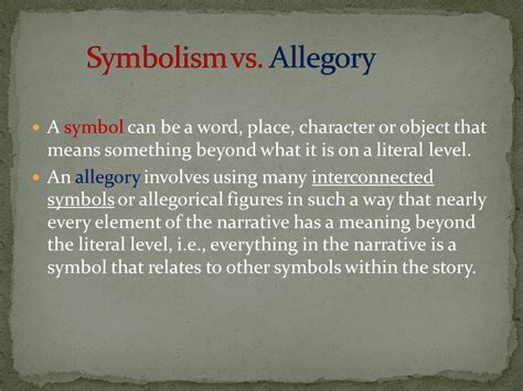 Symbolism and Allegory - ppt download