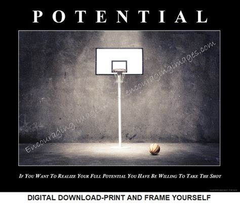 Download,basketball,motivational Poster,potential,print,business Decor ...