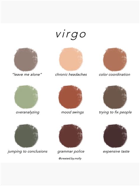 "Virgo Color Chart" Photographic Print for Sale by createdbymolly ...