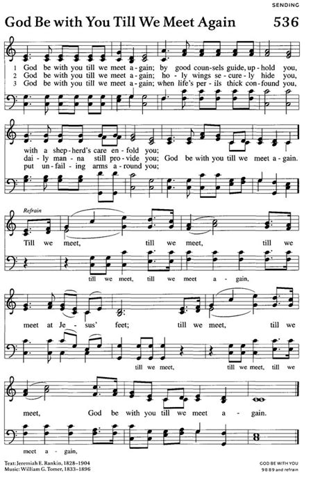 Evangelical Lutheran Worship 536. God be with you till we meet again | Hymnary.org