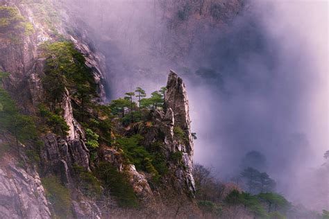 Yellow Mountain in mist - null | Mists, Natural landmarks, The good place