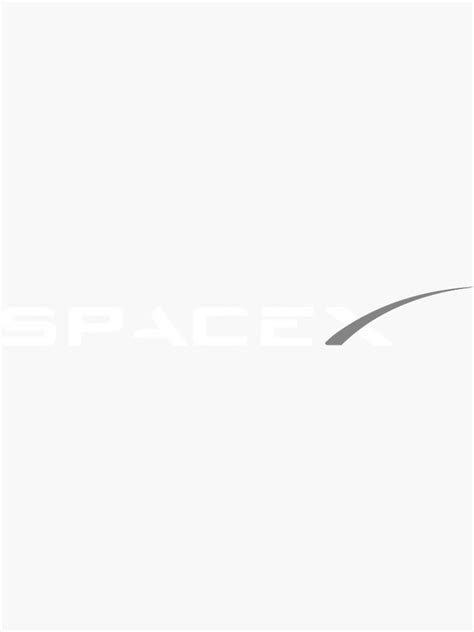 "SpaceX Logo White on Black " Sticker for Sale by RussellThoma | Redbubble