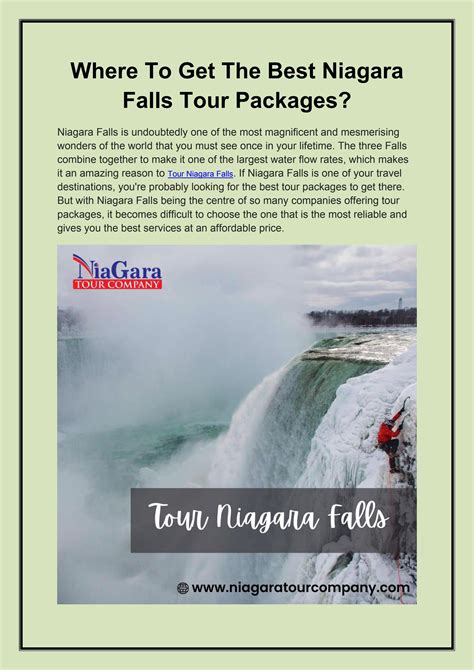 Best Niagara Falls Tour Packages by Niagratour11 - Issuu