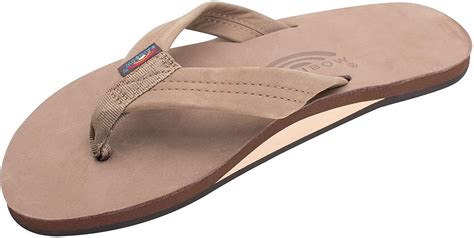 Amazon.com | Rainbow Sandals Men's Premier Leather Single Layer Wide ...