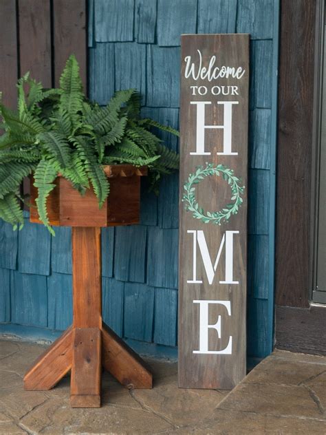 Welcome to Our Home Sign Wood Farmhouse Sign Welcome Sign | Etsy