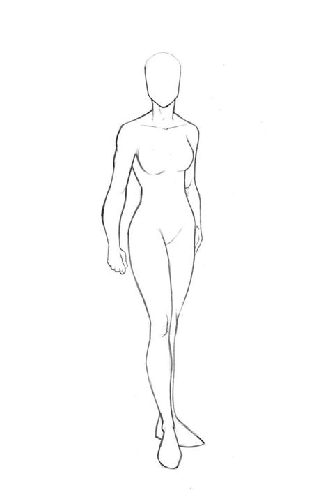 Woman Body Drawing Template