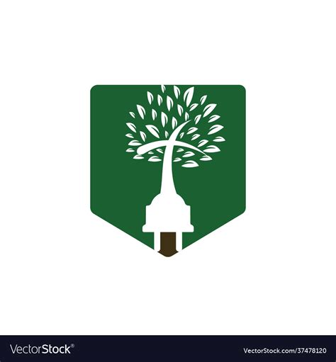 Cord and church tree icon logo design Royalty Free Vector