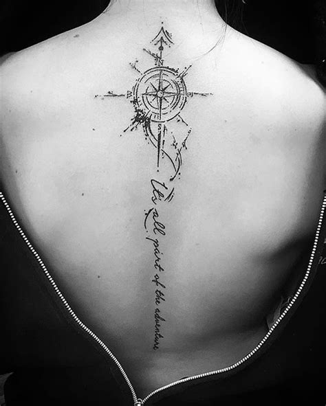 Compass Tattoo Back