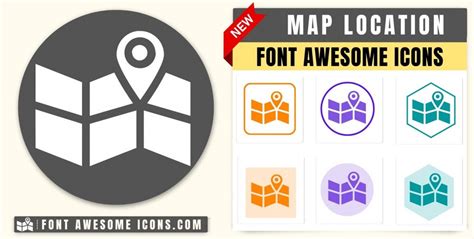 Font Awesome Map Location Icon (Marker, Waypoint, Position)