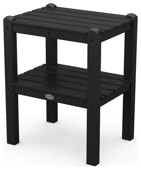 Polywood Two Shelf Side Table - Transitional - Outdoor Side Tables - by POLYWOOD