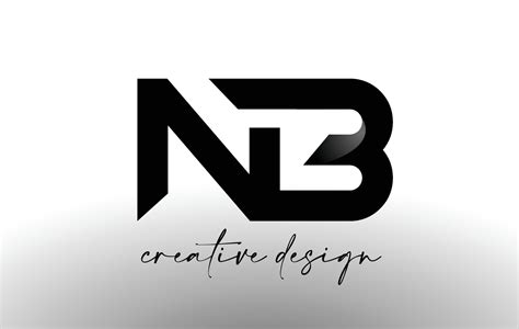 diseño de logotipo de letra nb con elegante aspecto minimalista.vector de icono nb con diseño ...