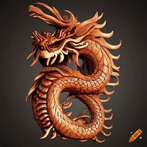 Surreal chinese wood dragon artwork on Craiyon