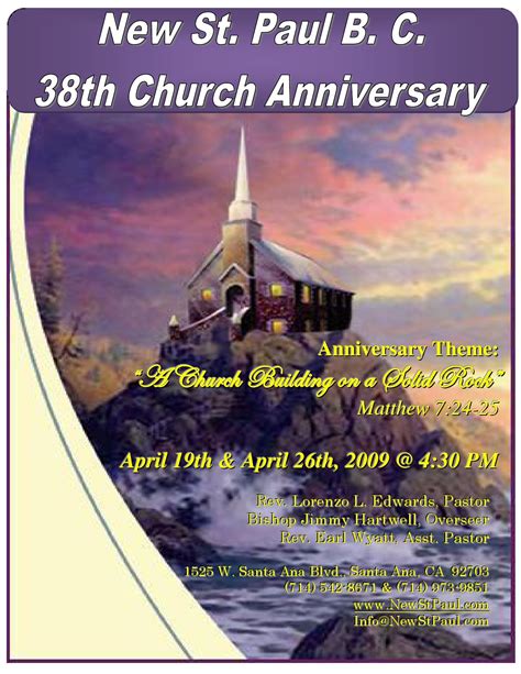 New St Paul Church Anniversary by New St. Paul Baptist Church - Issuu