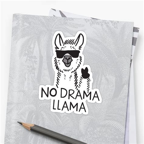 "No drama llama" Sticker by AlmaFa123 | Redbubble