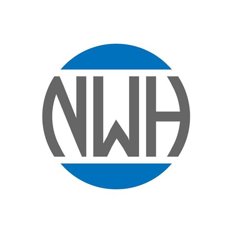 NWH letter logo design on white background. NWH creative initials circle logo concept. NWH ...