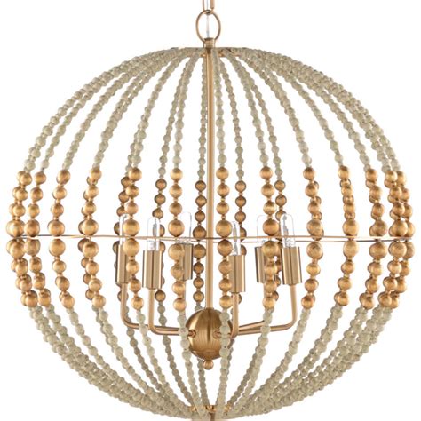 Gold Leaf Crystal Chandelier