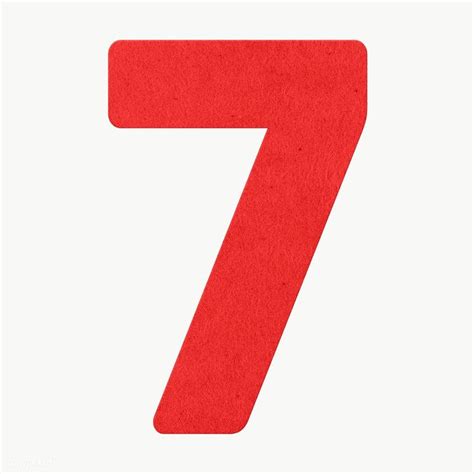 Red number seven design element | free image by rawpixel.com / sasi ...