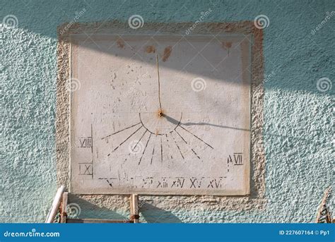 Ancient Wall Solar Sun Sundial Clock Time Hour Stock Photo - Image of minutes, ancient: 227607164