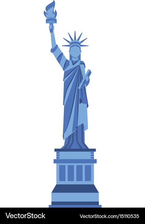 Statue liberty cartoon Royalty Free Vector Image