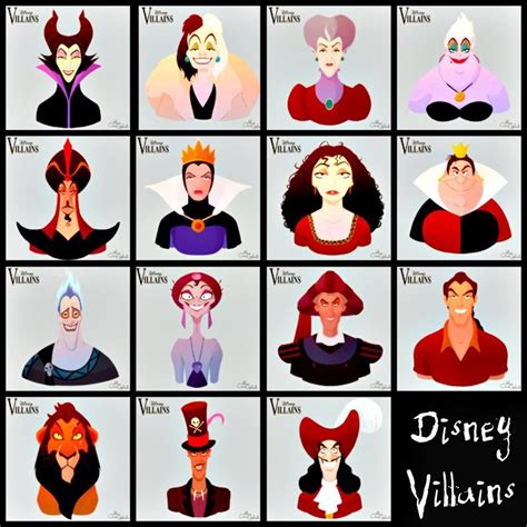 Disney Villains | Evil disney characters, Disney villains, All disney ...