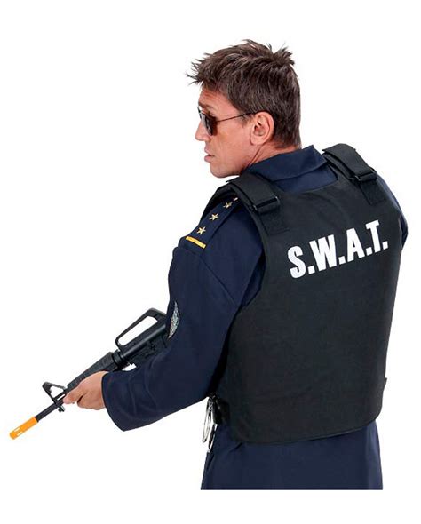 SWAT vest for adults Bulletproof vest in black SWAT- | Horror-Shop.com