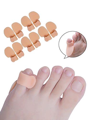 Pinky Toe Cushion Splint, Gel Toe Separators, Little Toe Straightener with Loop, Pinky Toe ...