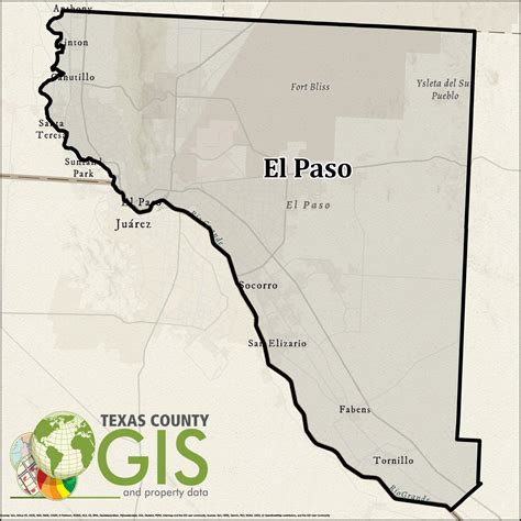 El Paso County Shapefile and Property Data - Texas County GIS Data