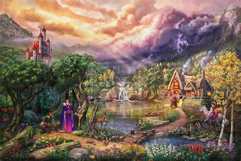 The Evil Queen - Limited Edition Canvas By Thomas Kinkade Studios – Disney Art On Main Street