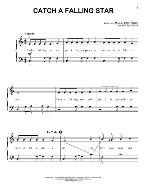 Catch A Falling Star | Sheet Music Direct