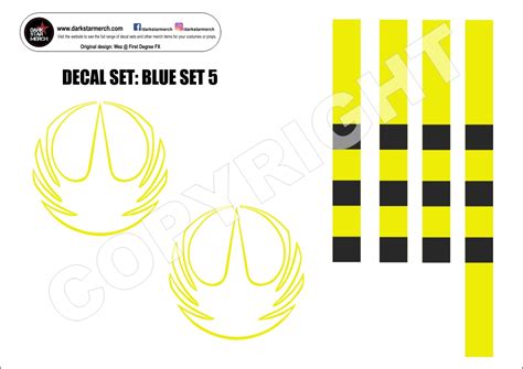 Helmet decal set - Star Wars 'Blue 5'