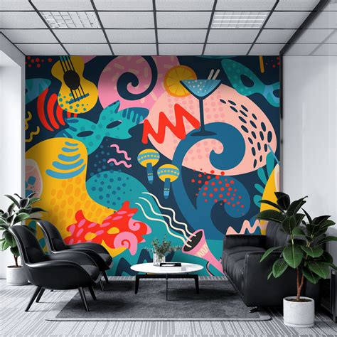 Modern art - Mural Wallpaper, PVC Free, Non-Toxic - Wall Murals, Wall ...