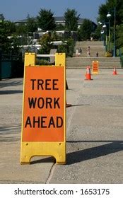 Tree Work Ahead Sign Stock Photo 1653175 | Shutterstock