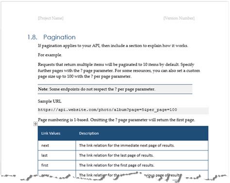 api-documentation-template-ms-word-pagination – Technical Writing Tools