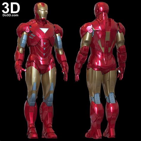 Iron Man Mark VI (MK 6) Armor / Suit (3D Printable Model) STL Print ...