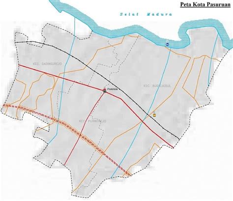 Peta Kota Pasuruan Gambar HD Lengkap dan Keterangannya