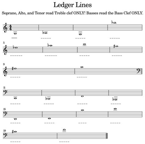 Ledger Lines - Sheet music for Choir Tenor