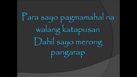 DAHIL SAYO LYRICS - YouTube