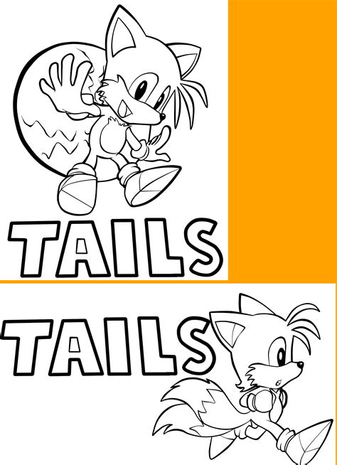 Downloadable Classic Tails Coloring Pages by FayeleneFyre on DeviantArt