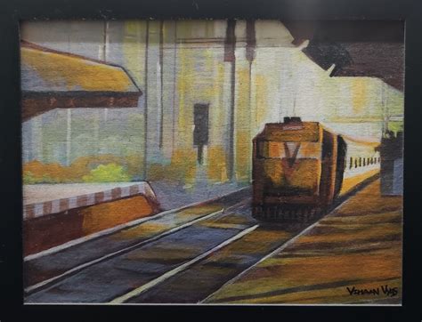 ArtStation - Train Station Canvas Painting