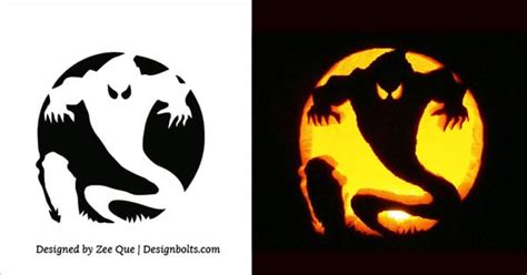 10 Free Scary Halloween Pumpkin Carving Patterns / Stencils & Ideas 2015 | Printable Templates