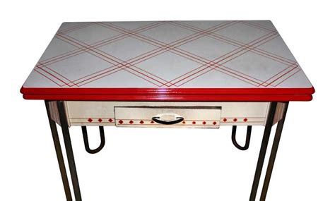 1940s enamel table | Metal dining table, Art deco kitchen table, Dining table with leaf