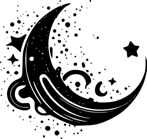 Celestial, Black and White Vector illustration 23593286 Vector Art at Vecteezy