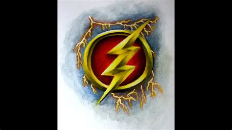 Speed drawing of The Flash logo - YouTube